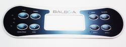 Balboa ML700 Bedienfeld Overlay, 8 Tasten, 2 Pumpen+Gebläse
